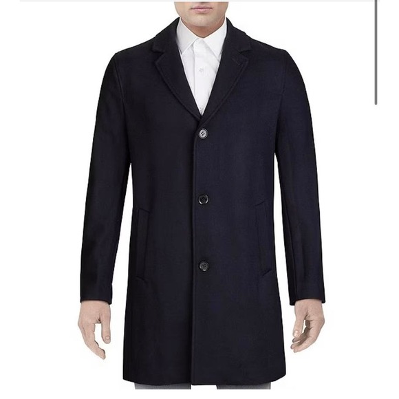Cole Haan Melton Button Front Wool-Blend Coat - Men's Size L * M311 - Picture 1 of 11